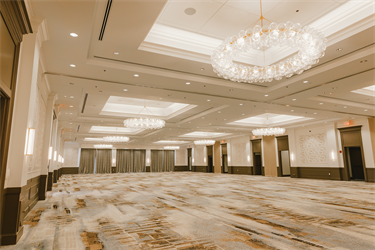 Ballroom looking to left rear with curtains closed